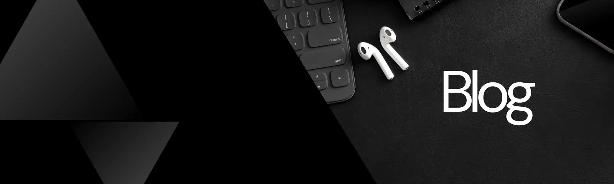 Banner image, that titles the page Blog.